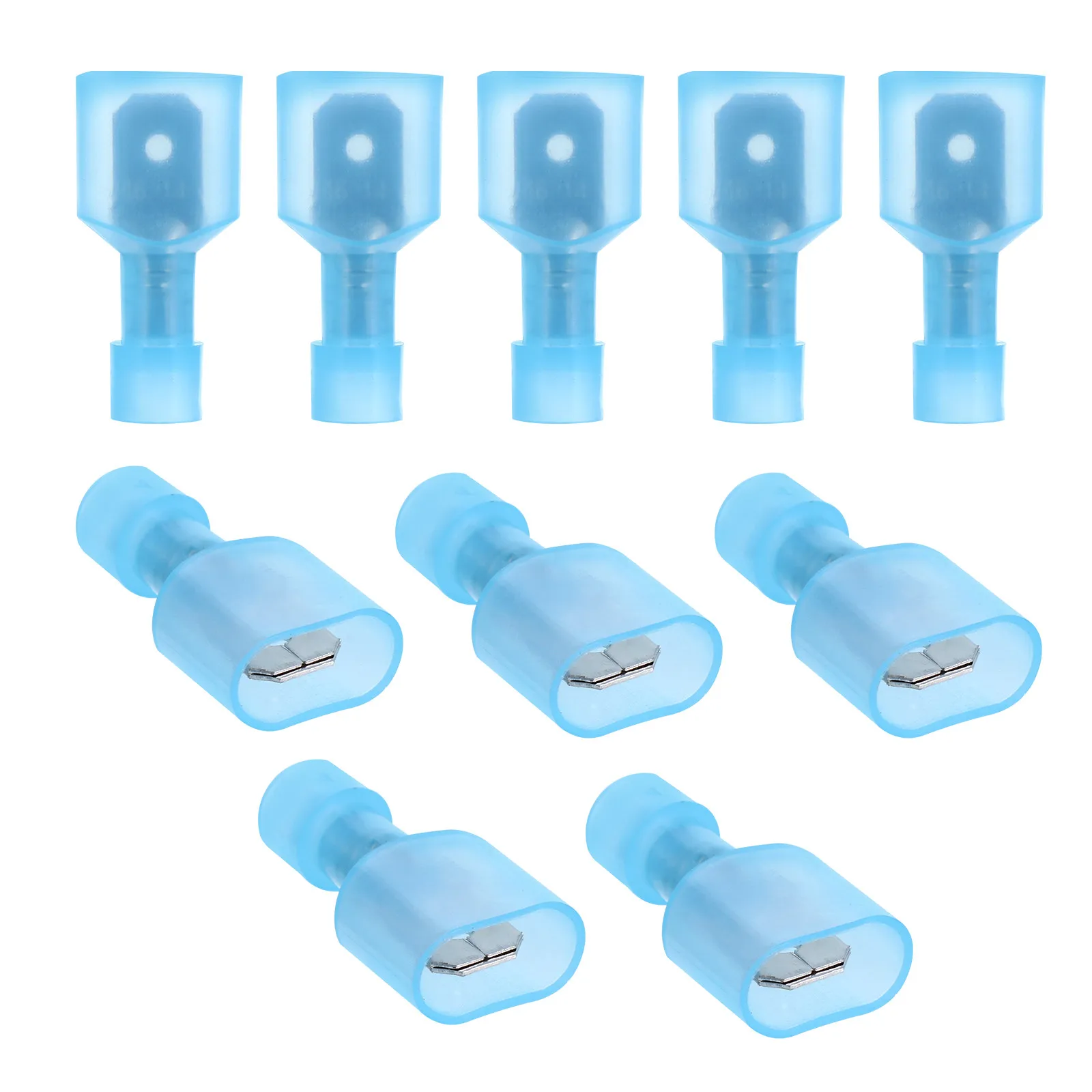 150Pcs Spade Terminal Connector Kit 16 to 14 AWG Fully Insulated Nylon Crimp Wire Connectors for Auto Home
