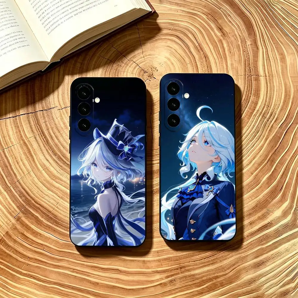 Furina Game Genshin Phone Case For Samsung Galaxy A73,A72,A71,A70,A53,A52,A51,Others Soft Black Cover