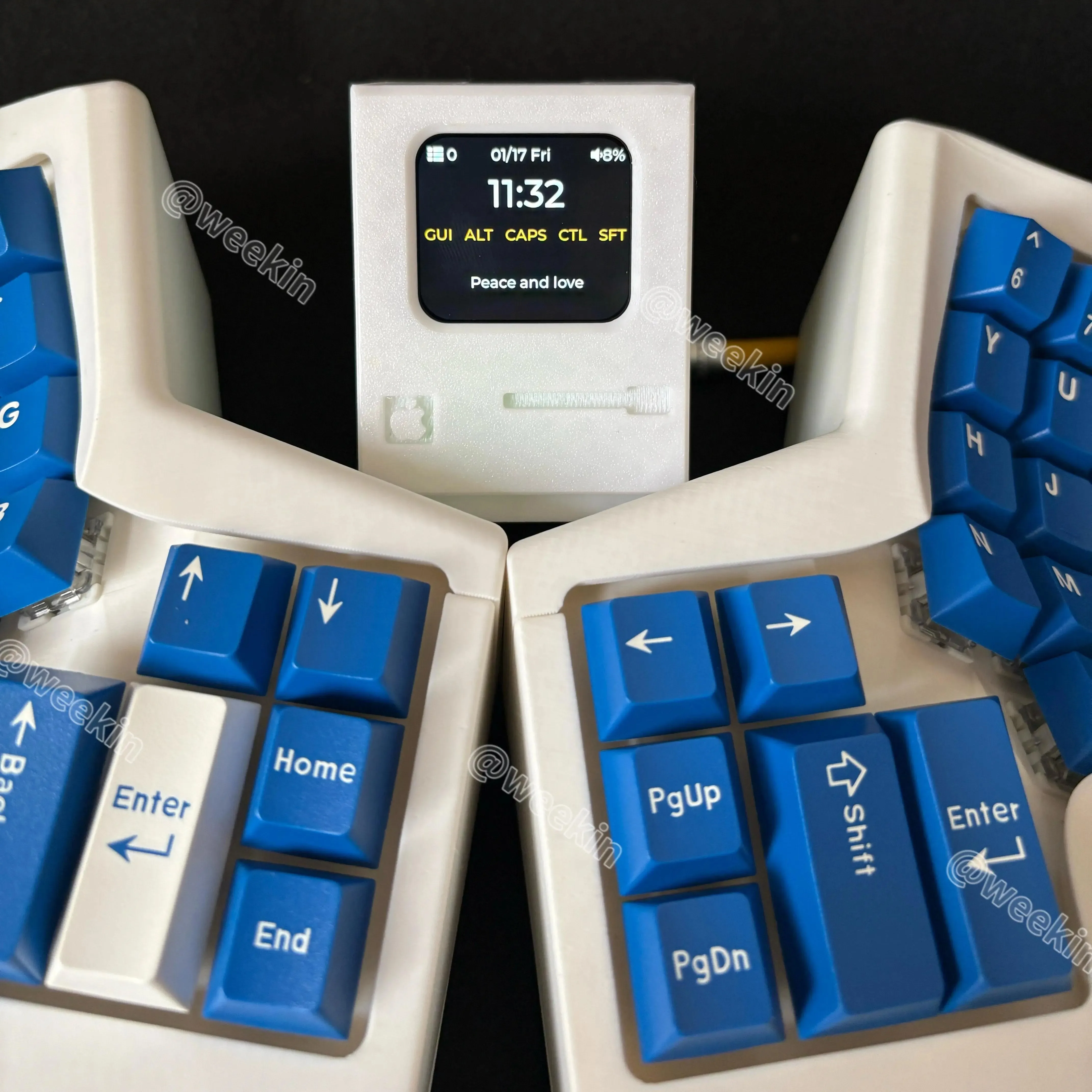 Wk Kinesis مجموعة لوحة المفاتيح سبليت 2.4 جرام وضع واحد بيئة العمل الساخن مبادلة لوحة المفاتيح الميكانيكية اللاسلكية ملحقات مخصصة دعم قارورة