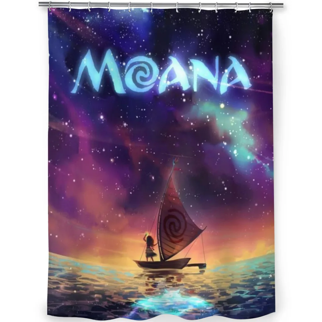 

Fluffy Moana Shower Curtains Bathroom Curtain With Hooks Decor Personality Shower Curtain