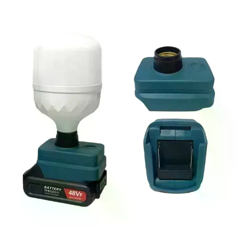 Lithium Battery E27 Light Socket Multi Battery Type Compatible for LED Bulbs Small Fans Home Outdoor Daily Use