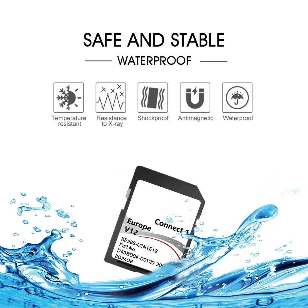 Nowa karta SD Connect 1 V12 Maps Sat Nav 2022 dla Nissan Cabstar NV200 X-Trail Pasuje do X-Trail Qashqai NV200 Note Micra Juke Cube