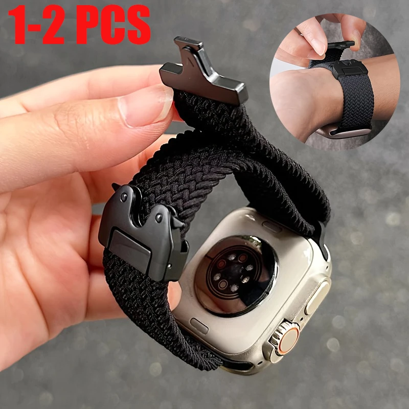 Parachute Band for Apple Watch Ultra 4 3 49mm Straps 46mm 42mm 45mm 44mm Braided Bracelet correa iWatch Series 12 11 10 9 8 SE 7