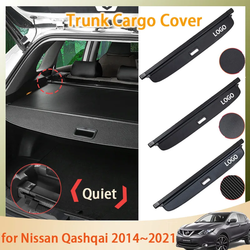 

Trunk Curtain Mat for Nissan Qashqai J11 Rouge Sport 2014~2021 2020 2017 2016 Accessories Rear Curtain Retractable Anti-peeping