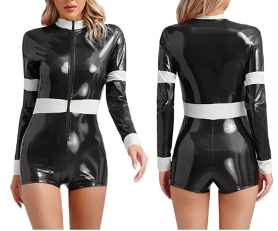 

100% латексный резиновый боди Gummi Schwarz, спортивный комбинезон 0,4 мм, S-XXL
