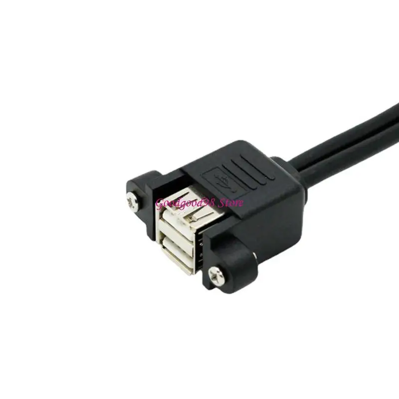 Plug-and-Play Double USB2.0 Extension Cable for Keyboards Mouse and Drive Use 