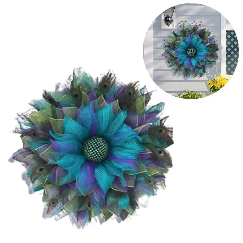 

Peacocks Door Wreath Spring Wreath Artificial Flower Wreath Spring Wreath Welcome Wreaths For Front Door Decor Wall Art Decor