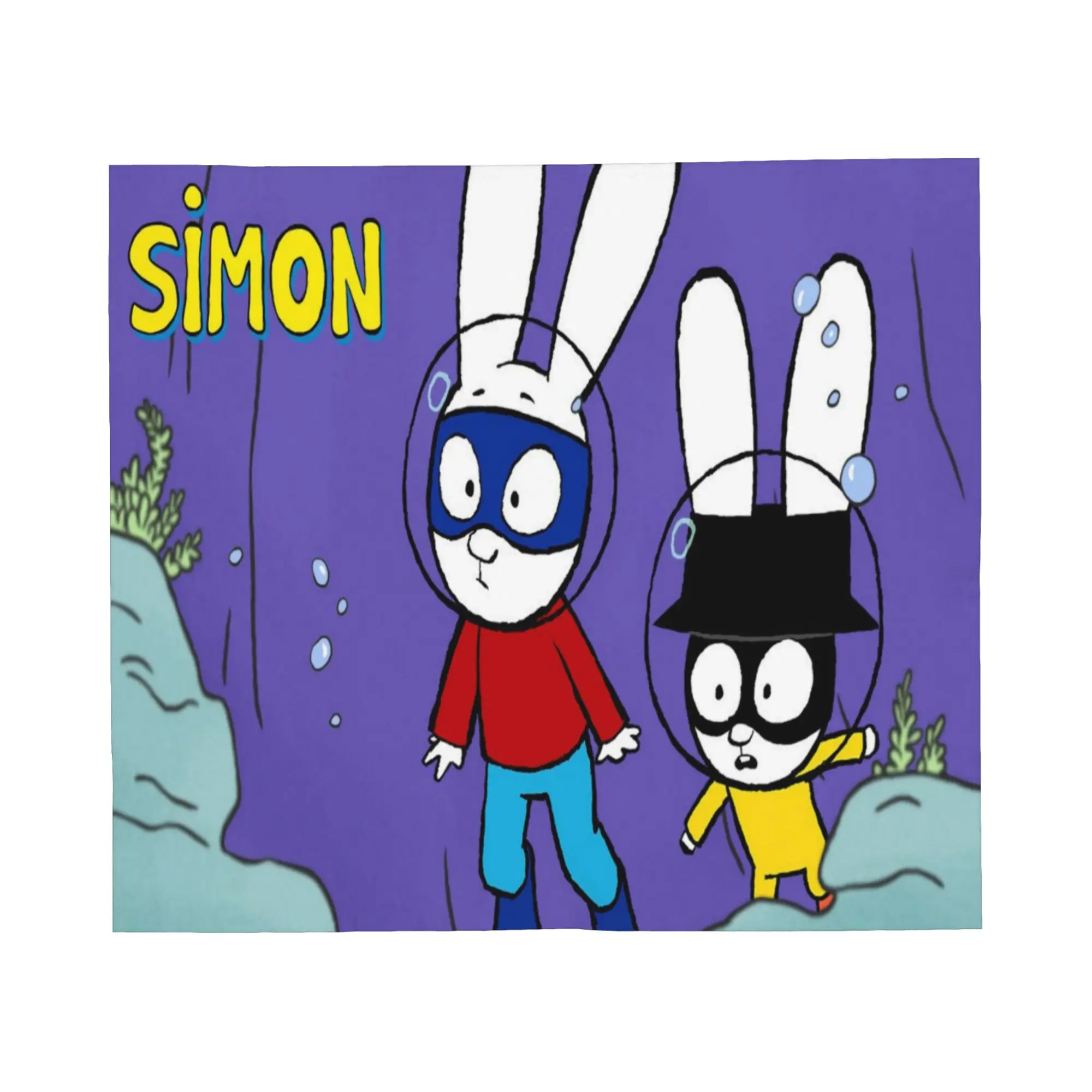 Super Soft Simon Super Rabbit Throw Blanket Premium Flannel Fleece Lightweight  Bed Blanket Cozy Fluffy Bedspread All Season Use