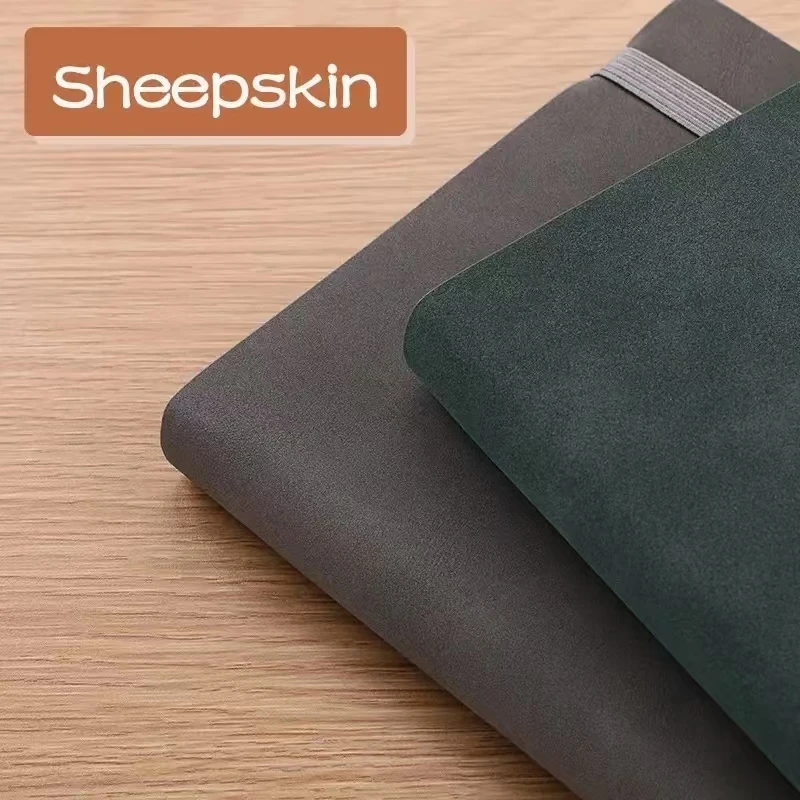 256 pages Sheepskin A5 Notebook Notepad Diary Business Journal Planner Agenda Organizer Note Book Office School Supplies