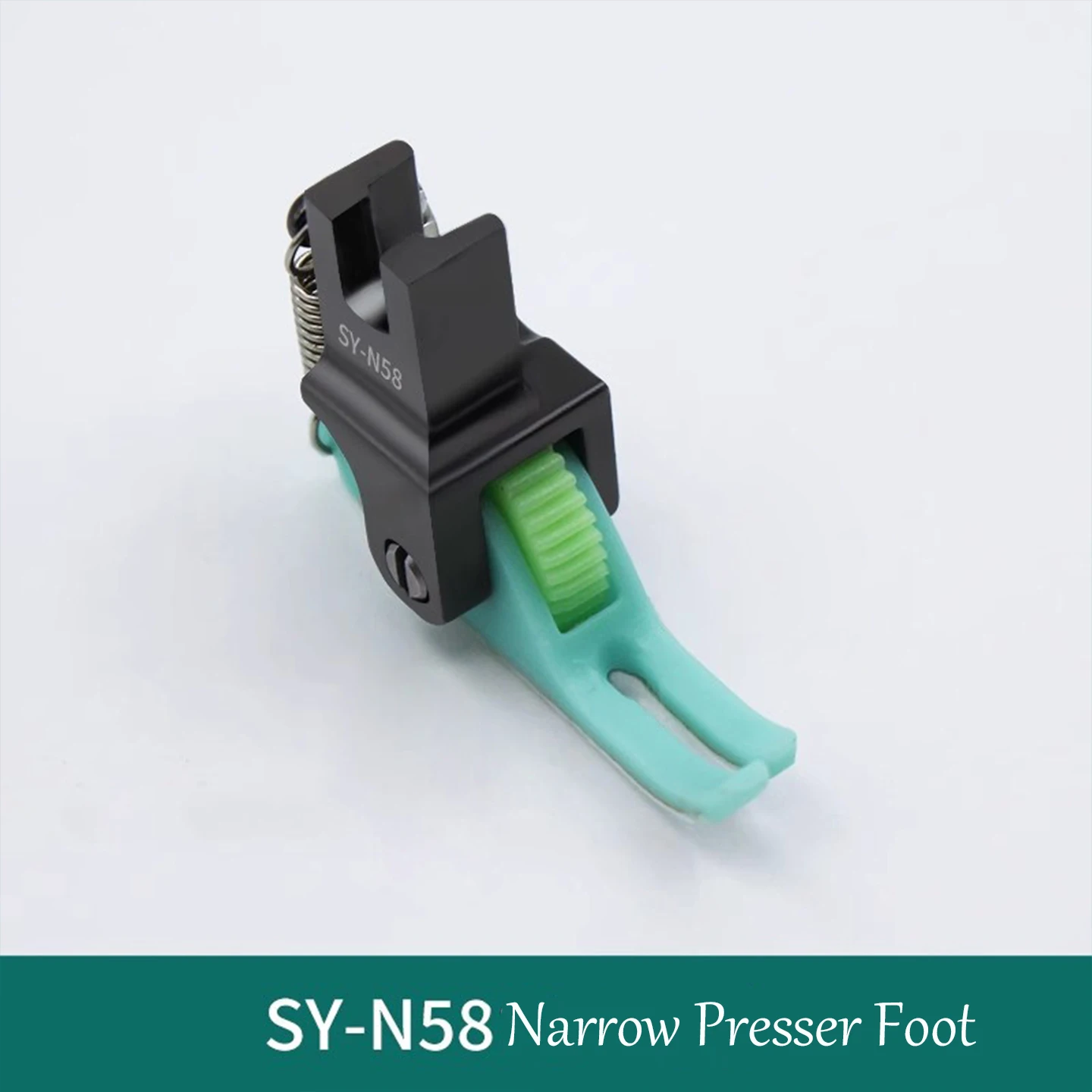 T36N T36LN N58 Roller Zipper Presser Foot Teflon Base Smooth Feeding Left/Right Single Edge Narrow Presser Foot for Industrial L