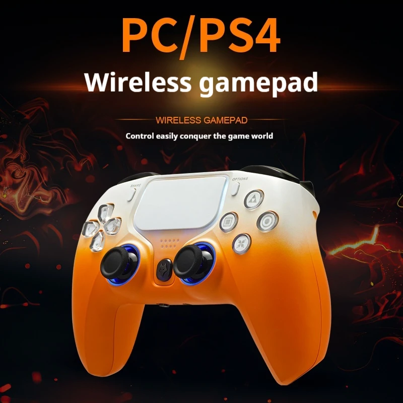 Wolf Cry Ps4 Gaming Controller Wireless Bluetooth Three Connection Mode Hall Trigger Vibration Sensory Gaming Six Axis Controlle