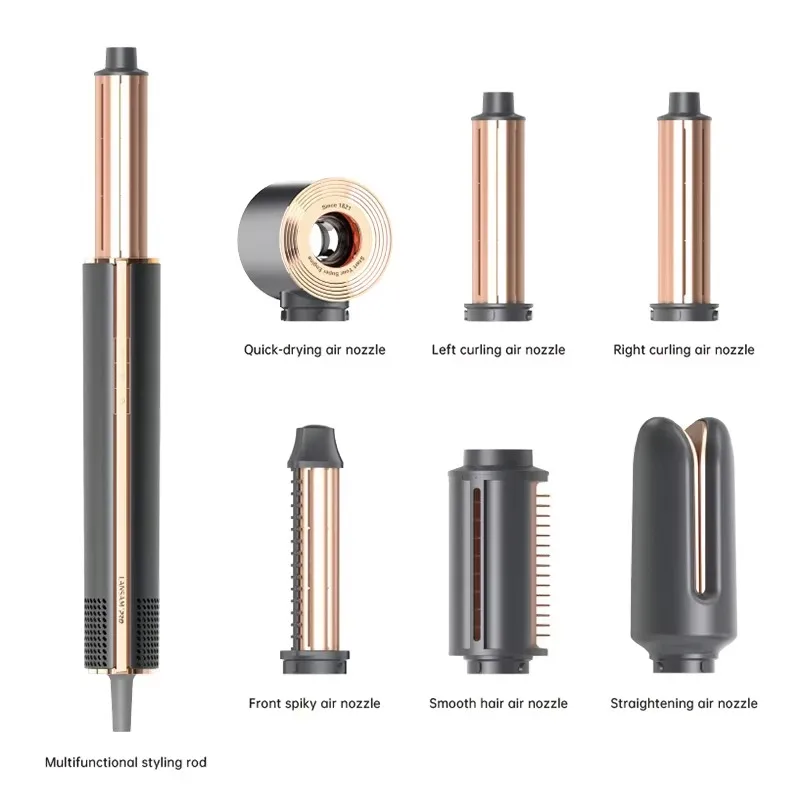 Multi-Functional Automatic Curling Iron and Straightener in Plasma Technology Hair Care Blow Dryer Comb 6-in-1 Styling Tool