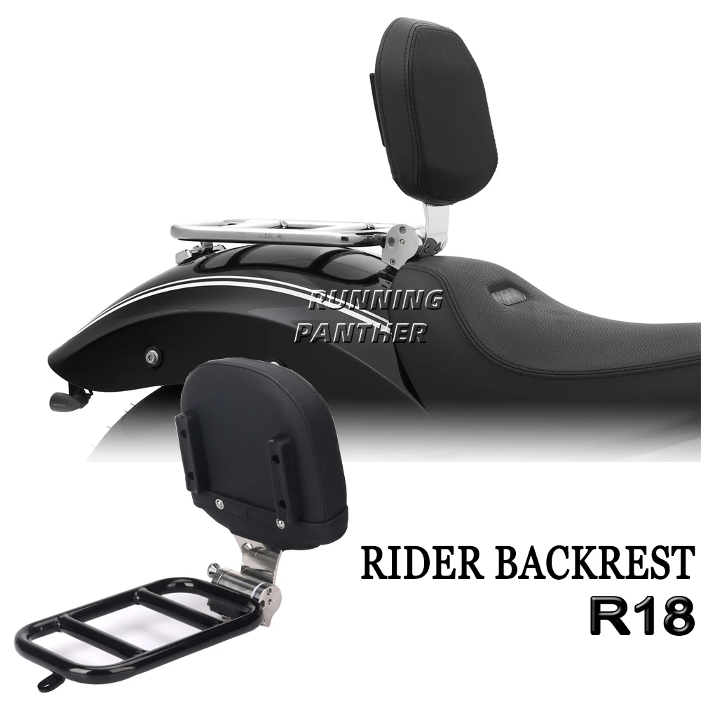 For BMW R18 2020-2023 2021 2022 R 18 Classic New Chrome Motorcycle Rider Backrest Foldable Back Rest Pad Luggage rack