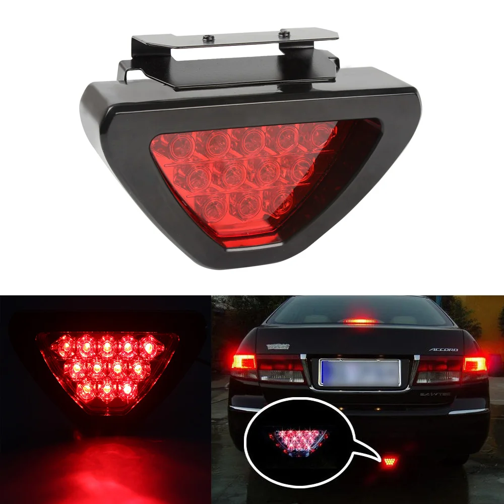 

Triangel Car Brake Light Fog Lamp LED Flash Bulbs Universal Red Tailight Warning Light Car-styling