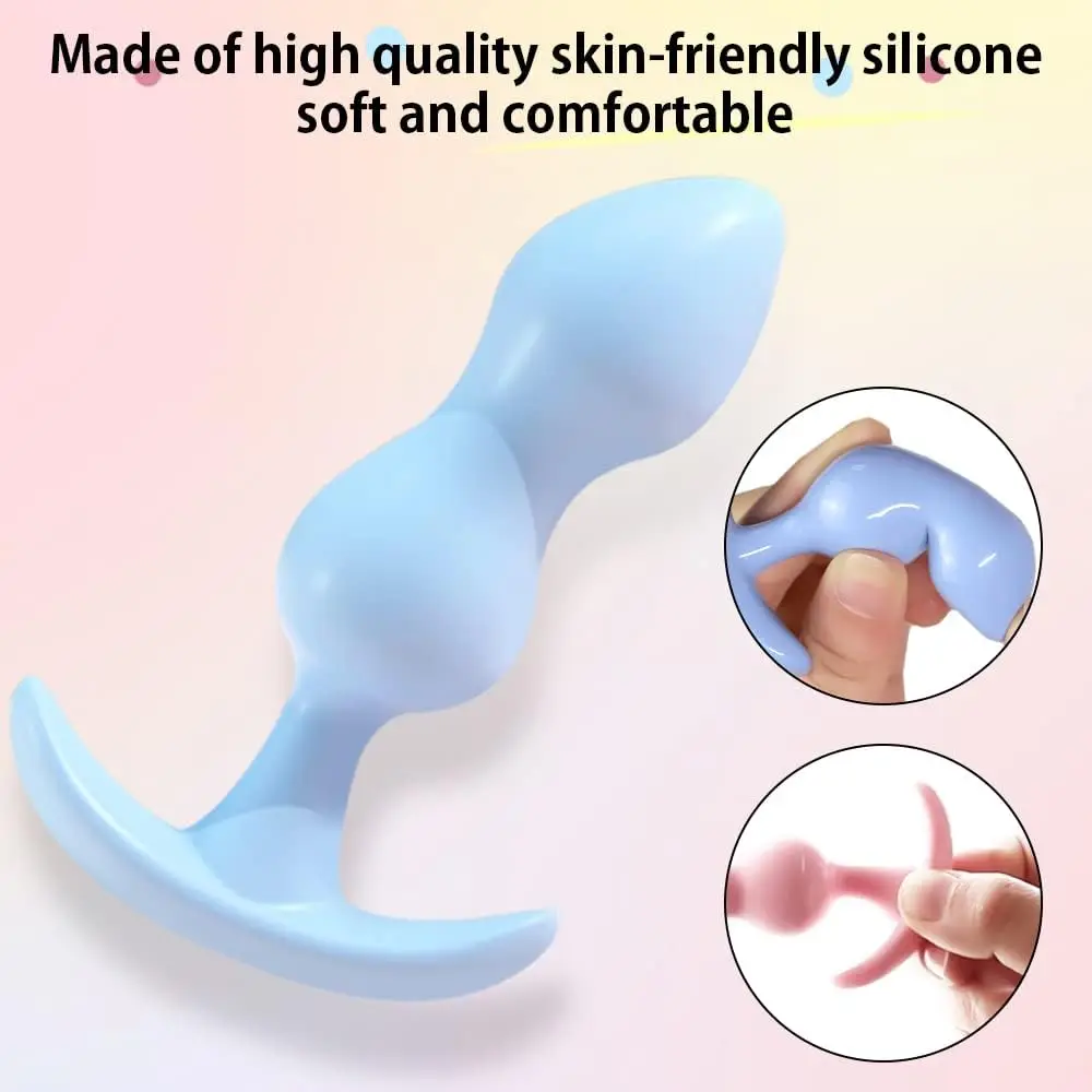 Silicone Butt Plug Anal Toy Expanding Anal Butt Trainer for Beginners Advanced Users Sex Toys for Men Women and Couples Adult