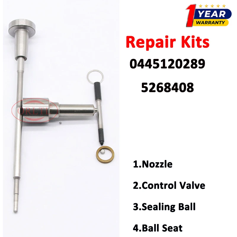 

0445120289 Injector Repair Kits Nozzle DLLA142P2262 0433172262 Valve F00J02472 for Cummins 5268408