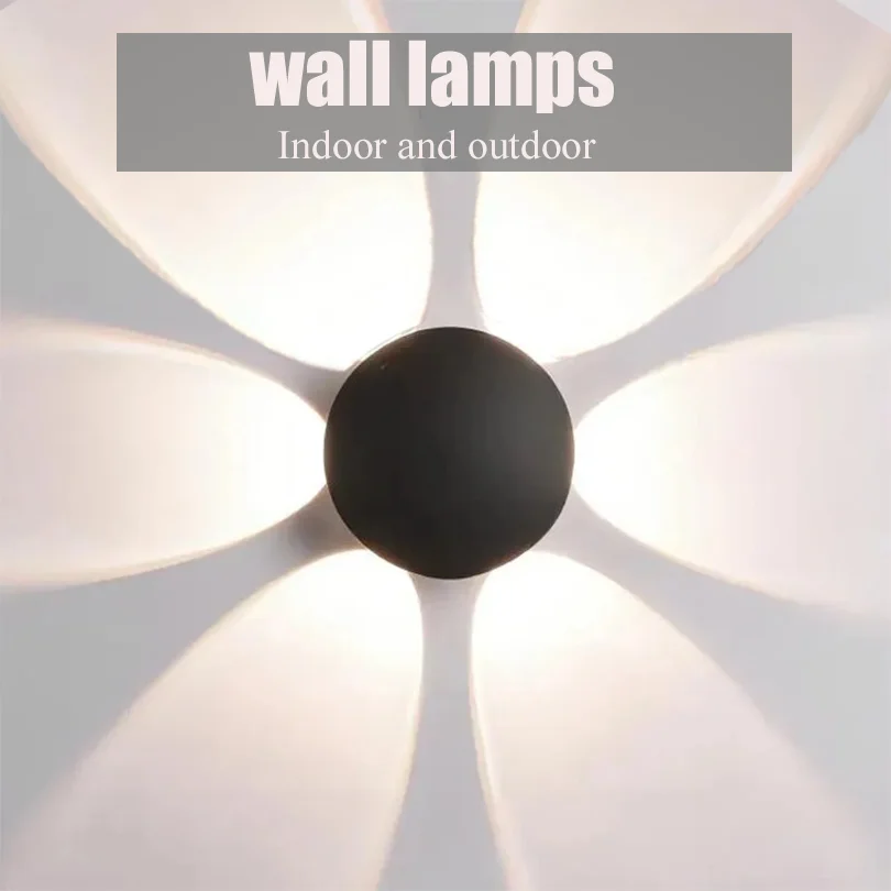 

LED Wall Lamp Outdoor IP66 Waterproof 4W 6W 8W Black Minimalist Modern Decorative Wall Light For Corridor Garden Indoor