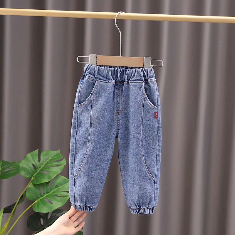 New Hot Baby Boys Girls Jeans Pants Children Trousers Boys Girls Jeans Boys Casual Pants Cartoon Jeans Kids 1 2 3 4  YEARS