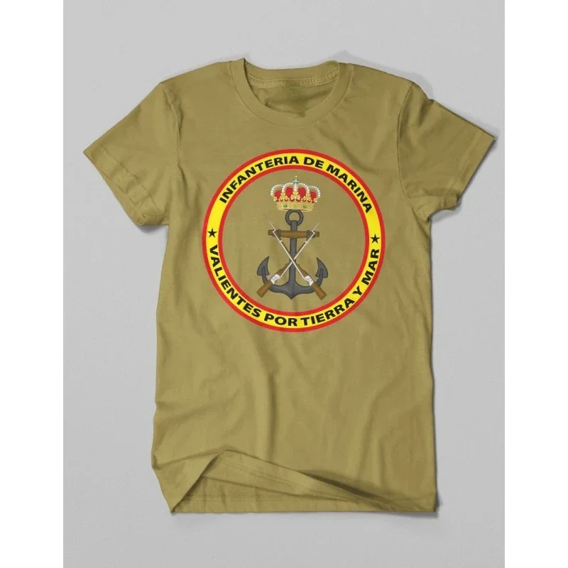 Camiseta Espana Infanteria de Marina para hombre, camisas cortas informales 100% de algodón, talla S-3XL