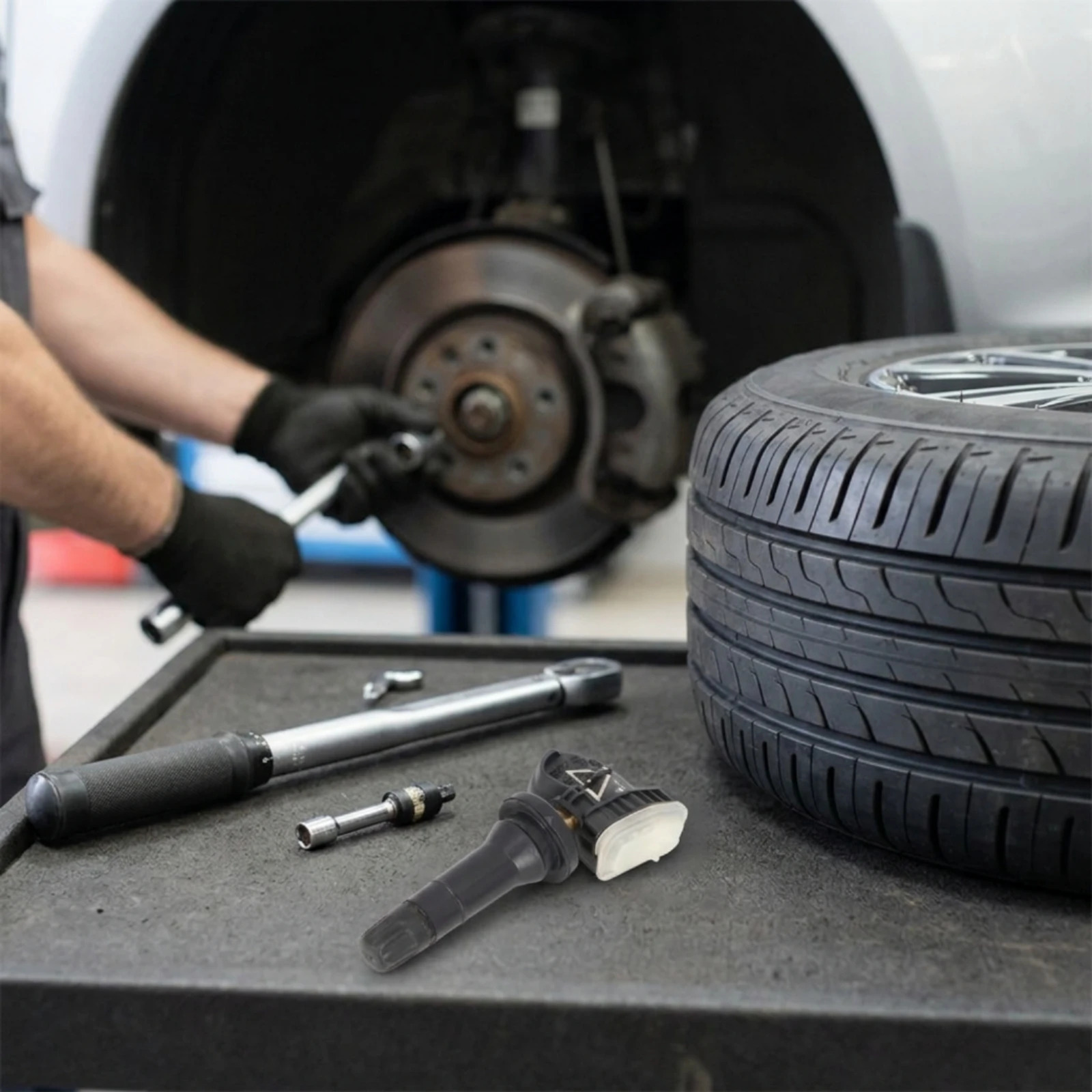 Workshop Tire Maintenance Sensor Long Shaft-stem Direct Fit for European Vehicle Brand Tire Pressure Monitoring System