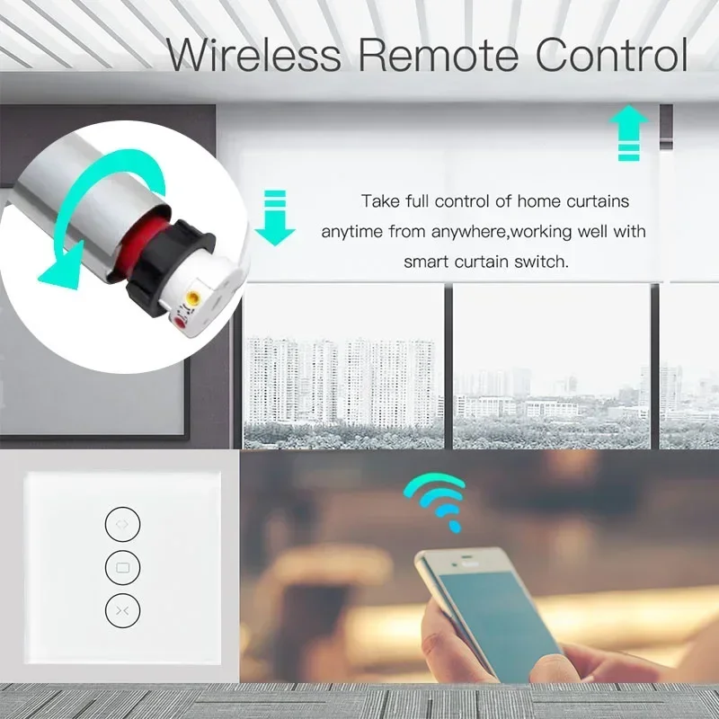 25 мм трубчатый двигатель 110 В 220 В автоматический электрический мотор для жалюзи DIY умный дом Wi-Fi переключатель штор Tuya Gooogle Home