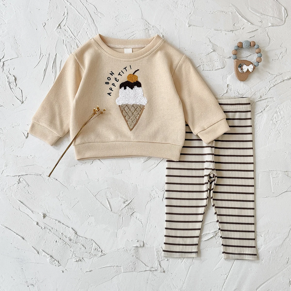 Newborn Girl Clothes Autumn Infant Outfit Sets Long Sleeve 2Pcs Pink Baby Kids Children Clothes Tracksuit Spring Top Pants