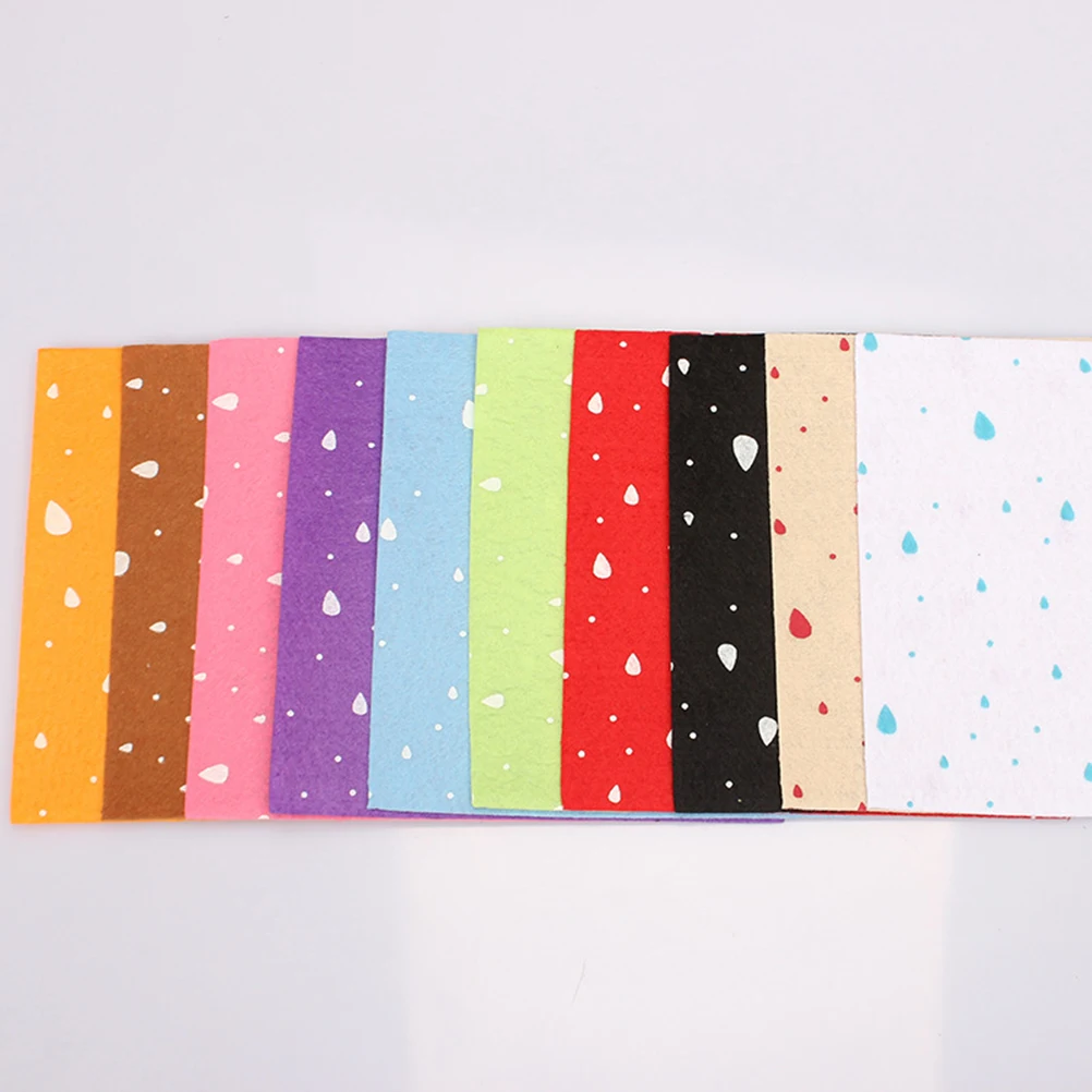 

10pcs 10 Colors Raindrop Fabric Sheets Nonwoven Material For Diy Crafts Kids Decor Felt Accessories Art Projects Stationery