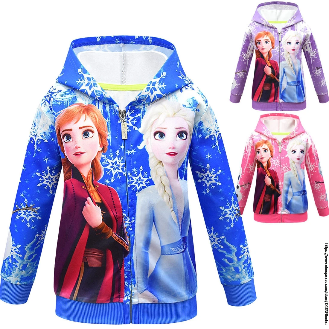 Frozen Elsa Kids Clothes Boys Jackets Child Hooded Zipper candy color sport Baby Fashion Print Coat Infant Hoodies Girls