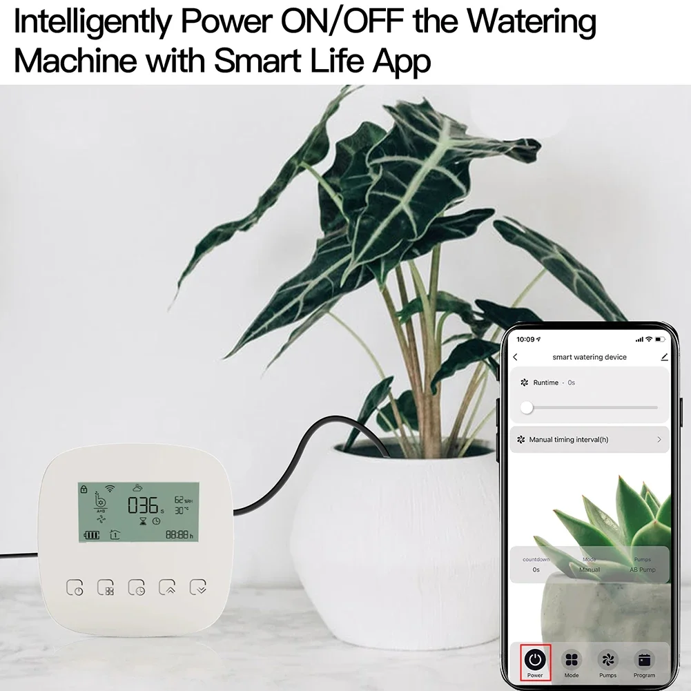 Máquina de riego inteligente WiFi Tuya, sistema de riego por microgoteo automático, sistema controlador de plantas, herramienta de riego Alexa y