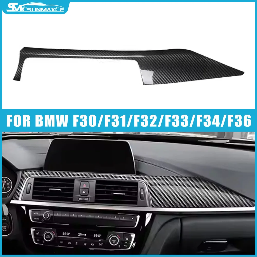 

For BMW F30 F31 F32 F33 F34 F36 Carbon Fiber Car Interior Center Console Dashboard Panel Trim Cover Sticker