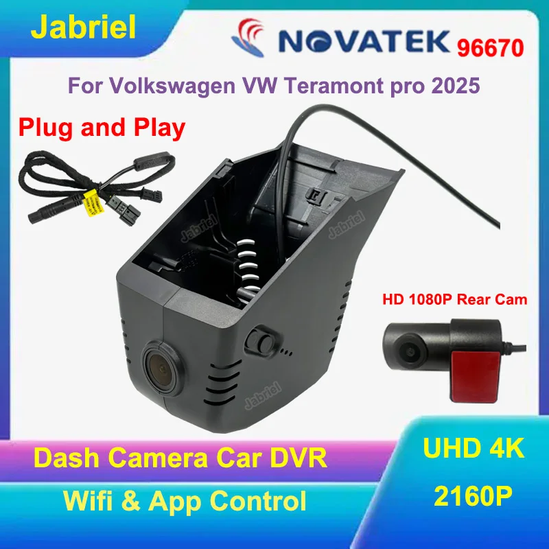 

Специальный автомобильный видеорегистратор Ultra HD 4K для Volkswagen VW Teramont pro 2025, высококачественный видеорегистратор 2160P, WIFI, Plug and Play