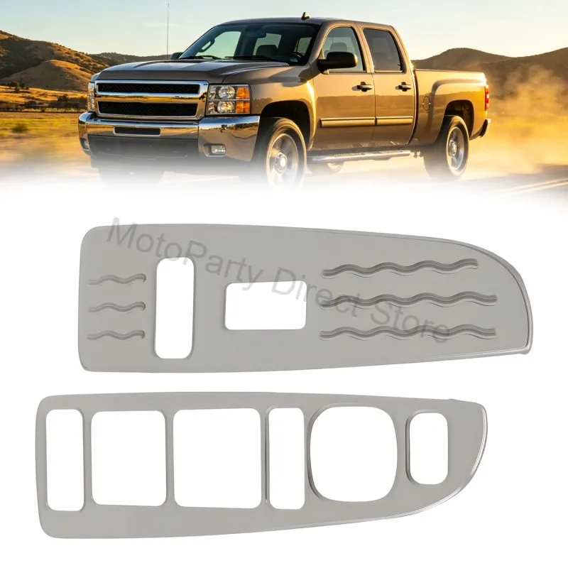 Cubiertas para interruptores de ventana Billet para Chevrolet Chevy Crewcab SILVERADO SIERRA 03-07, cubiertas para el panel de control de interruptores de ventana