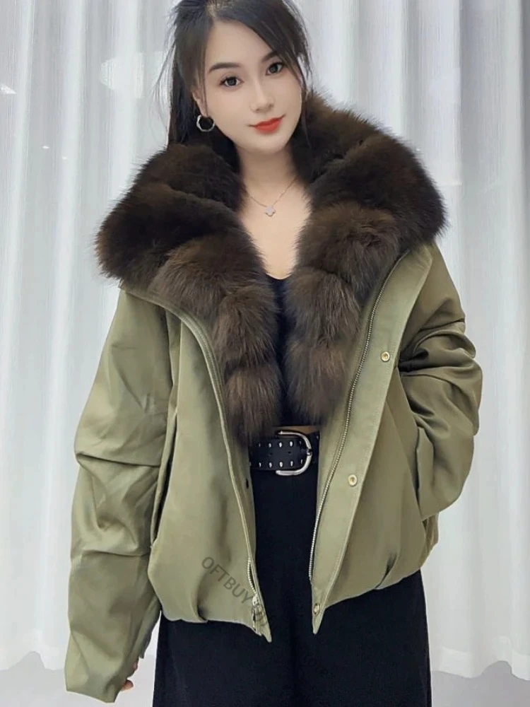 OFTBUY Women's Loose Fit Faux Fur Coat Winter Plush Warm Outerwear Soft Fur Padding Outfit for Casual Daily Street Style Wear