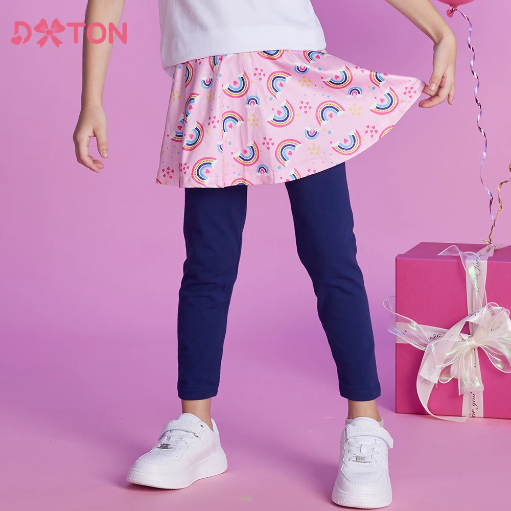 DXTON Kids Leggings with Skirts Girls Pencil Pants for Autumn Toddlers Skirt-Pants Children Skinny Trousers Kids Clothes 3-10Y