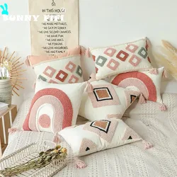 Case Bohemia Pillow Decorative Cushion Throw Cover 30x50cm/45x45cm Tufted Pillowcases for Living Room Girls Kids Room Decor