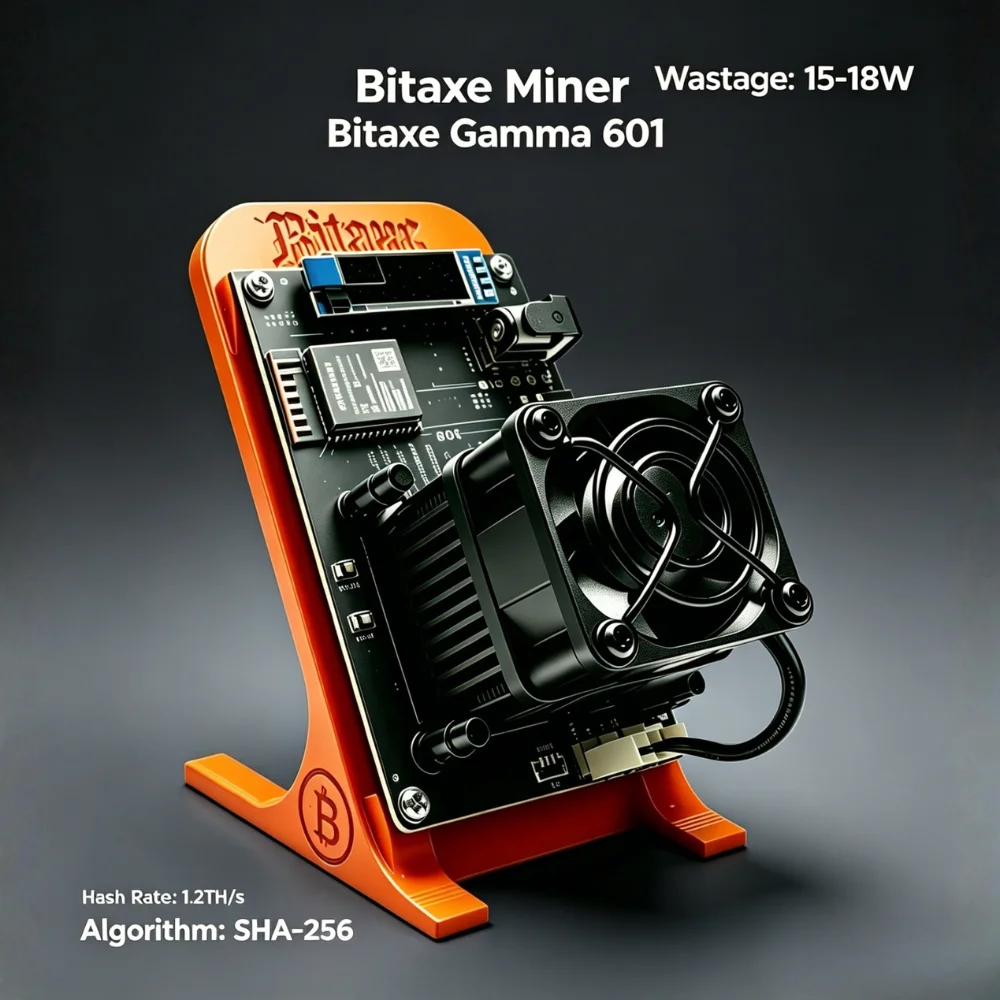 Minero ASIC Bitaxe Gamma 601 1.2Th/s SHA-256, Minero de Bitcoin Individual con Fuente de Alimentación Integrada, Precio Directo de Fábrica, Bajo Consumo para Minería Doméstica