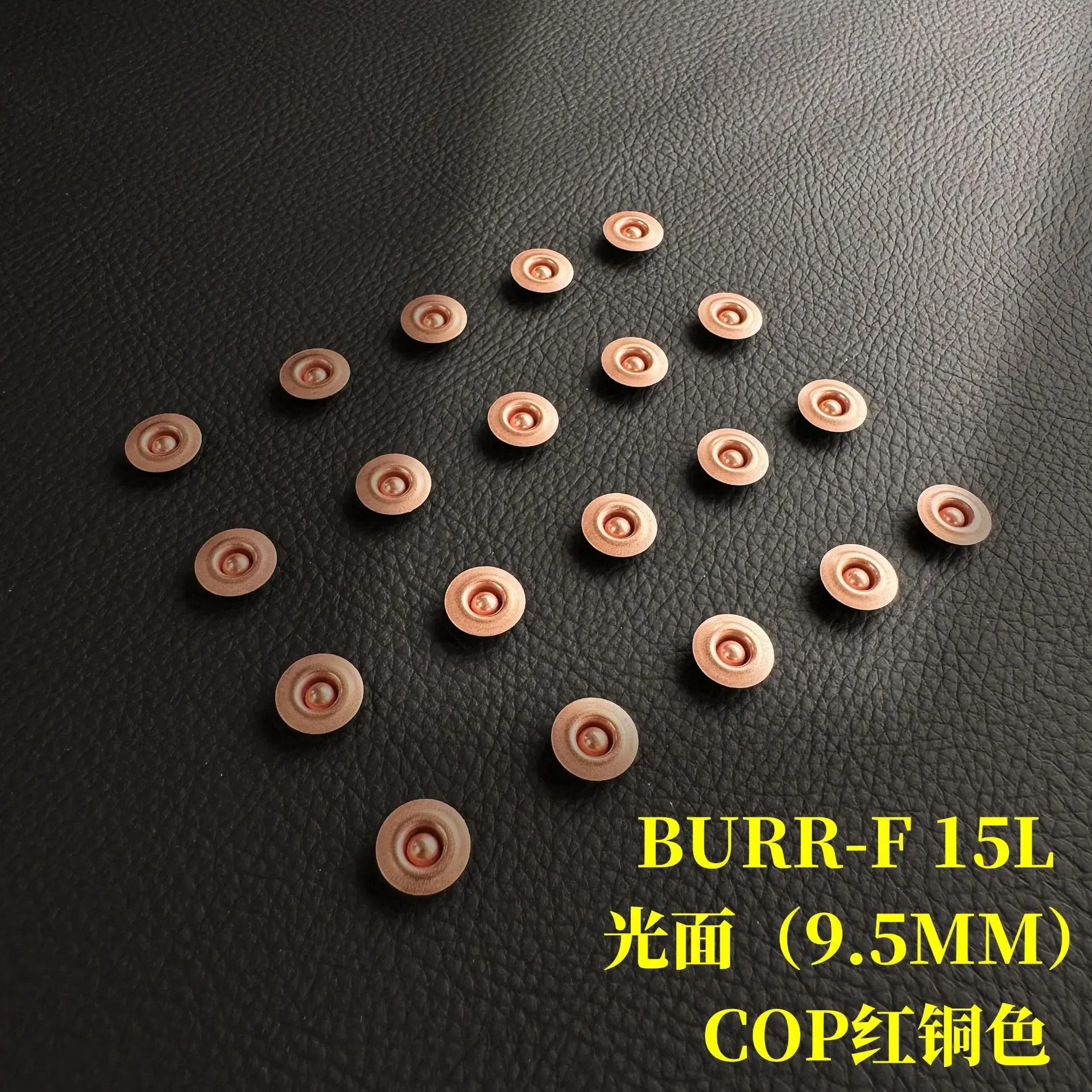 

100 шт., японские заклепки YKK, джинсовые гвозди YKK, BURR-F, вогнутая соломенная шляпа, COP, красная медь, 15 л
