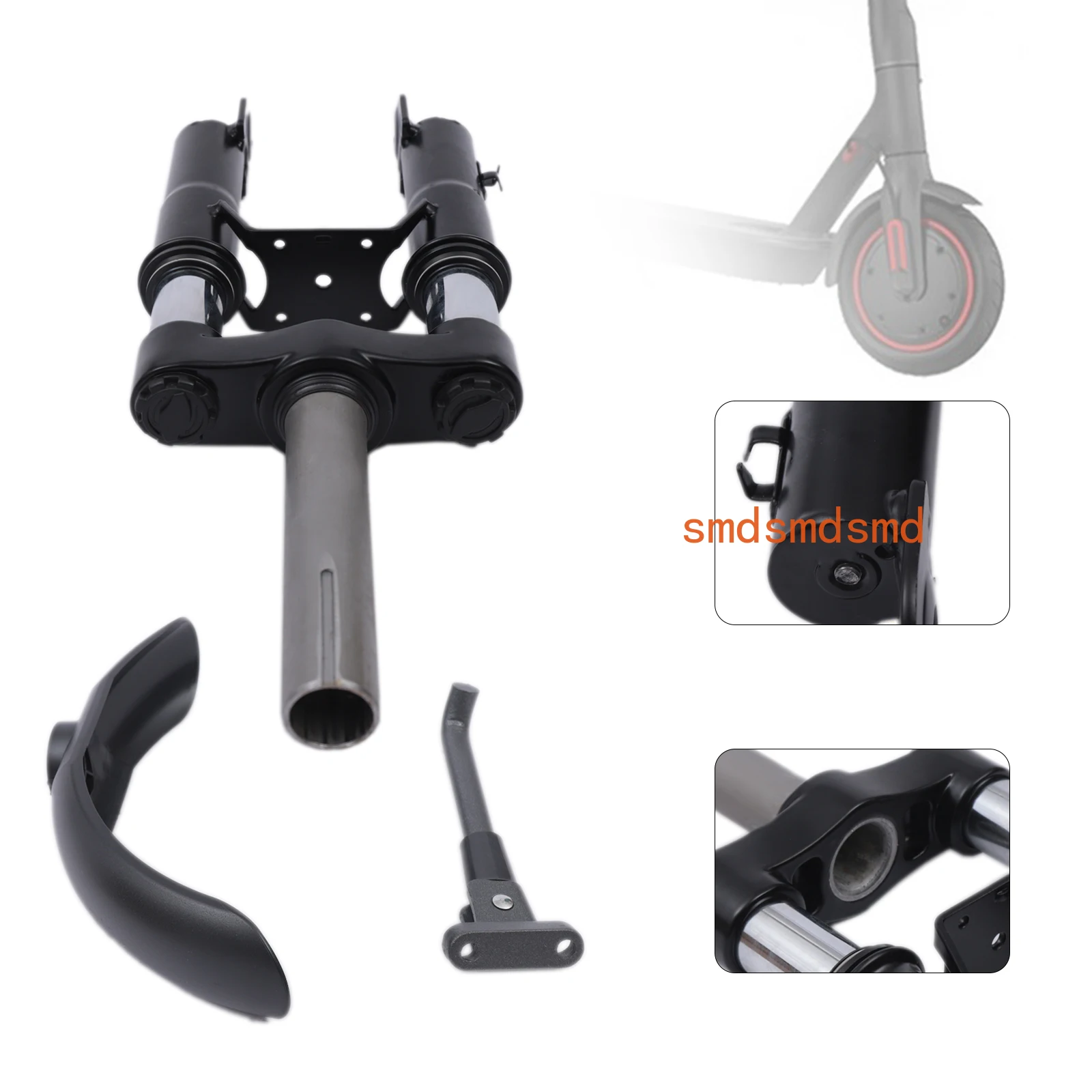 Suspension Forks, For M365, 1S, Pro, Pro2, Mi3 Scooter Forks, Scooter Front Fork with Foot Support + Fenders