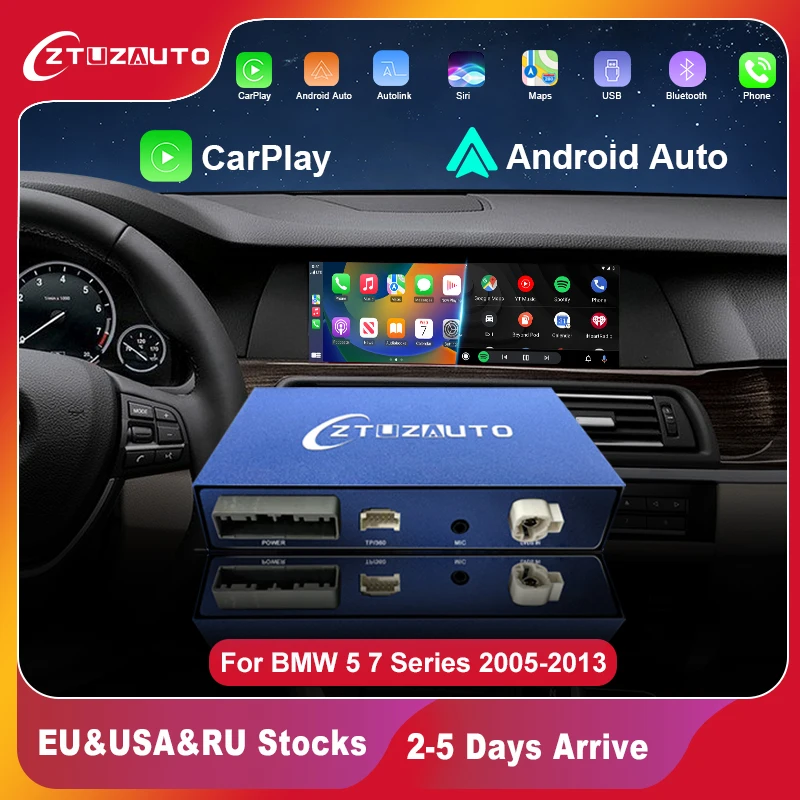 

Wireless CarPlay for BMW 5 7 Series F10 F11 F07 GT F01 F02 F03 F04 2005-2013, with Android Mirror Link AirPlay Car Play Function