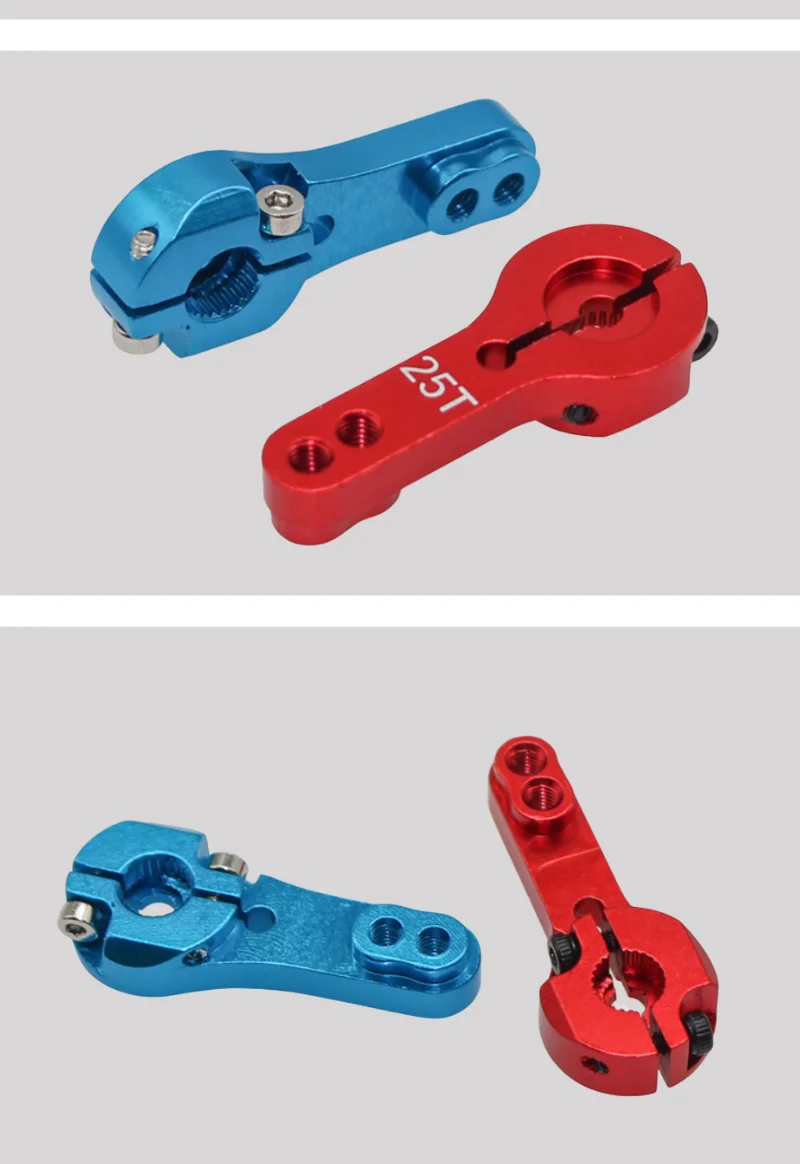 2 Stuks Aluminium 25T Metalen Stuurservo Arm Hoorn Voor Futaba Feetech Savox Xcore HL Hsp Hd Power rc Auto Onderdelen