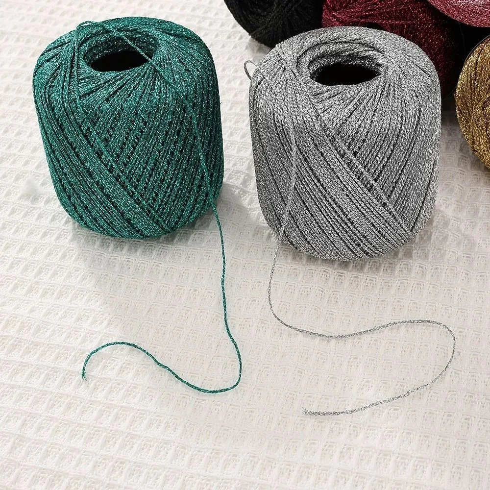 Metallic Color Gold Silver Thread Multicolor 1mm 120M Weaving Thread DIY Craft Supply Handmade Material Round Strand Line
