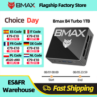 BMAX B4 Turbo Mini PC Windows 11 PC Intel N150 16GB 1TB SSD 2*HDMI 1*Type-C Supports 4K@60Hz 1000MHz Intel Graphics