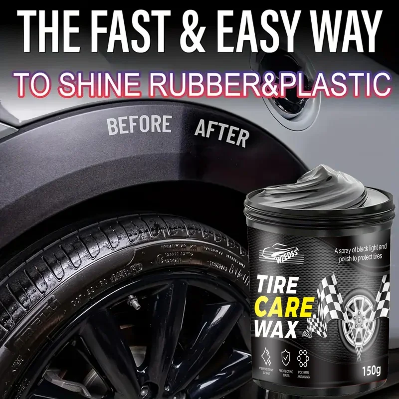 

Профессиональный воск для блеска автомобильных шин — 30-дневная защита от ультрафиолета и водонепроницаемое покрытие, восстанавливает черную отделку и предотвращает растрескивание