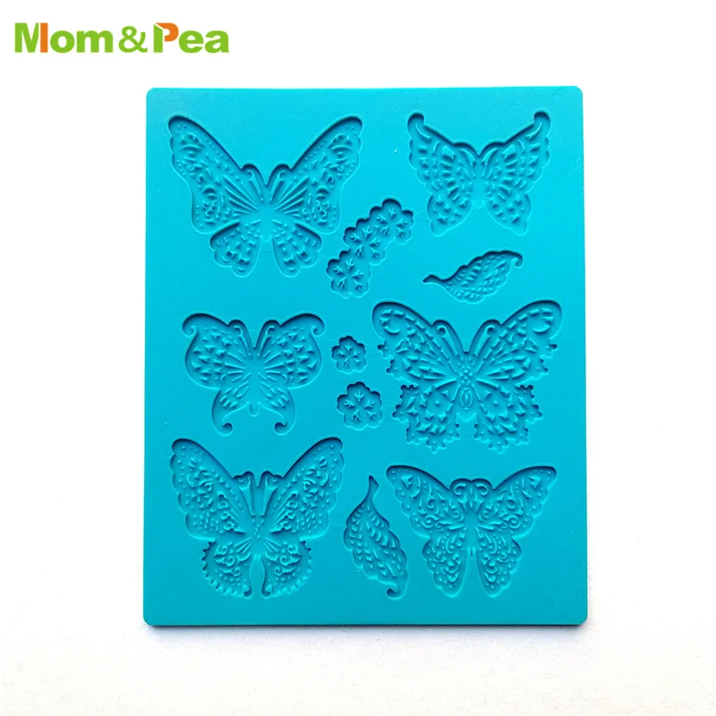 KCL604 Butterfly Lace Pad Silicone Mold Sugar Paste Fondant Cake Decoration 3D Mould