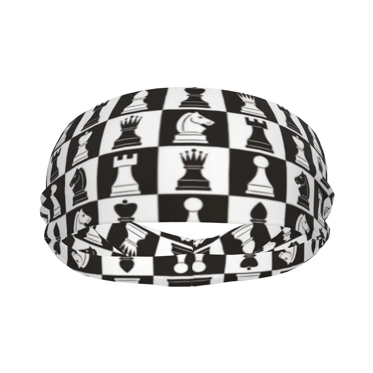 Headband Chess Pieces On Board Headwrap Hairband for Tennis Gym Fitness Headwear Hair Accessories