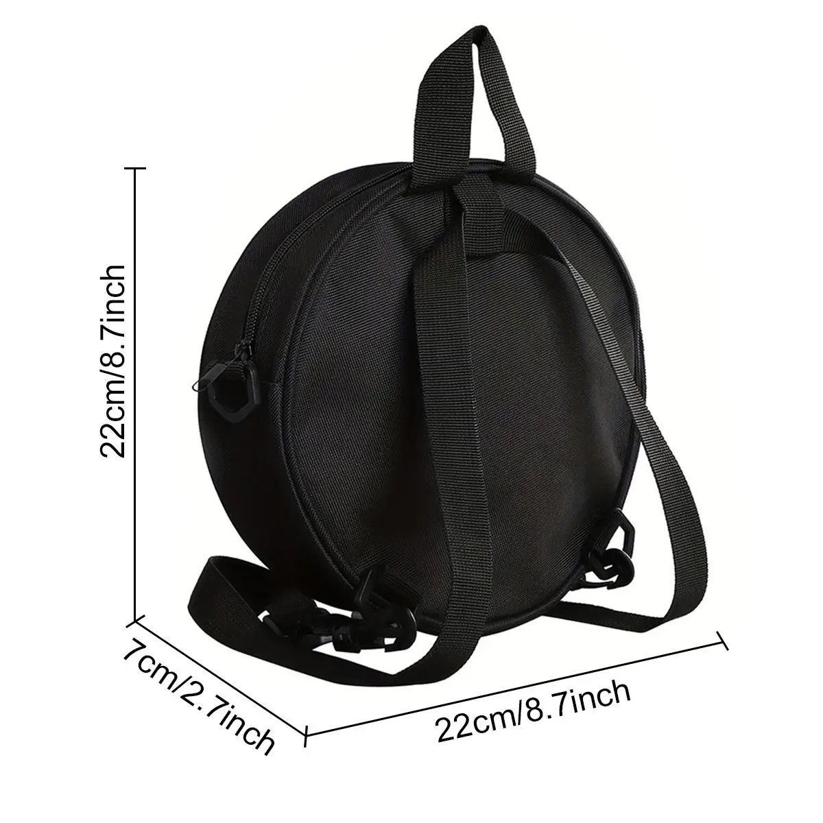 Colorful Disco Ball Round Shoulder Bag Casual Messenger Bag Daily Adjustable Strap Crossbody Bag for Woman Best Gifts 2D Flat