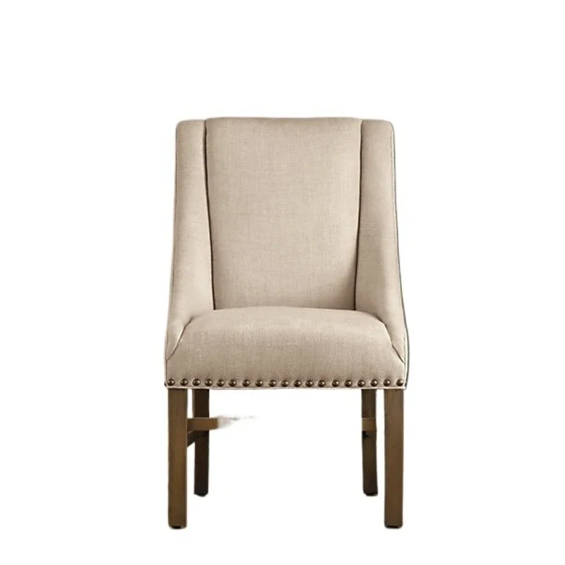 

Original single Italian minimalist furniture French rural retro solid wood dining chair American