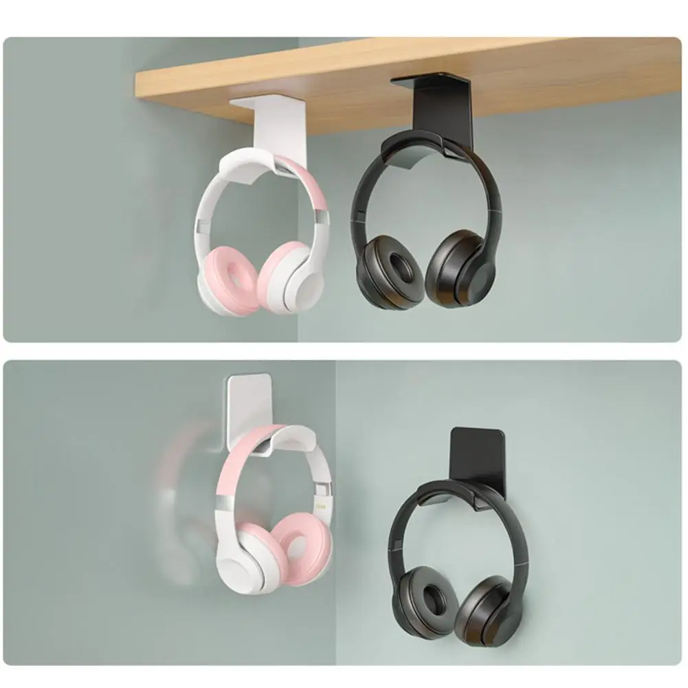 Universal Plastic Wall Mount Headphone Hanger, Stand Under Desk, Rack Adesivo, Suporte para Gaming Earphone Bracket