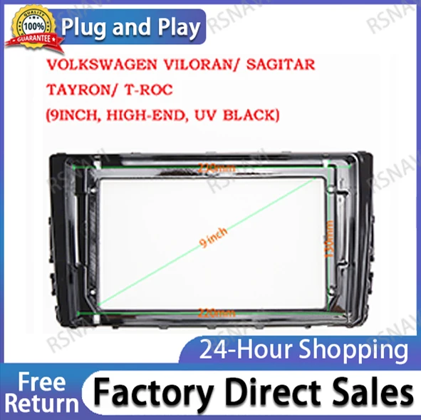 9 INCH Car Audio Frame GPS Navigation Facia Panel Car dvd Plastic is suitable for 2021 VOLKSWAGEN VILORAN SAGITAR TAYRON/ T-ROC