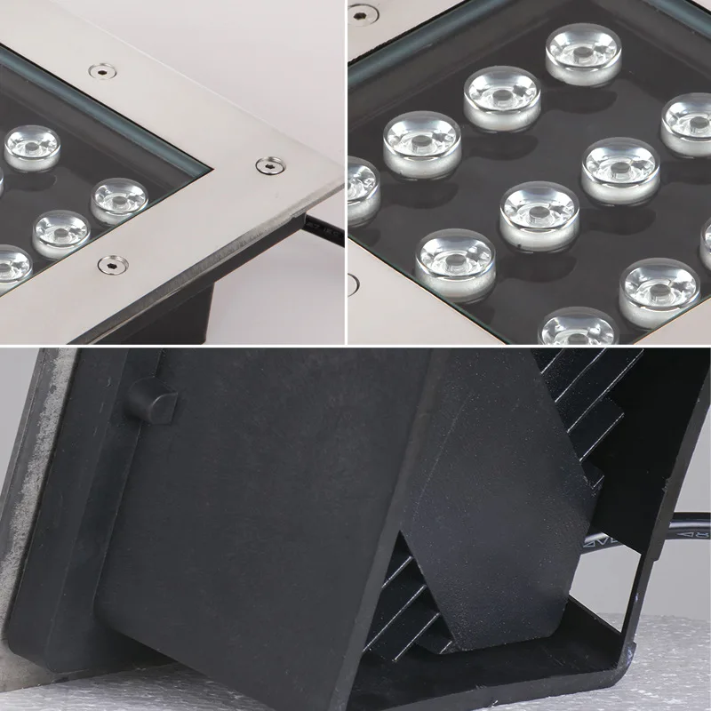 مربع LED ضوء تحت الأرض LED في الهواء الطلق ضوء أرضي حديقة مسار دفن ساحة مصباح RGB AC85-265V IP67 #6